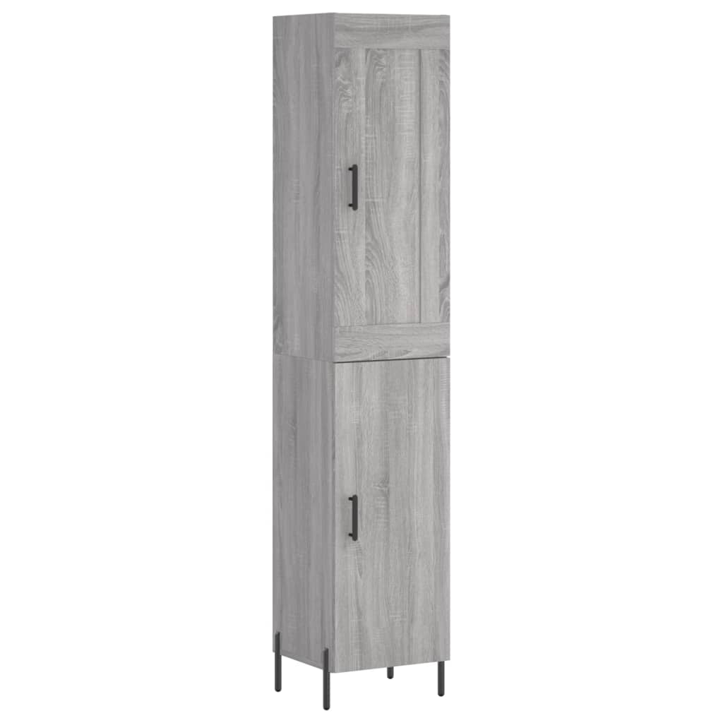 Credenza Grigio Sonoma 34,5x34x180 cm in Legno Multistrato - homemem39