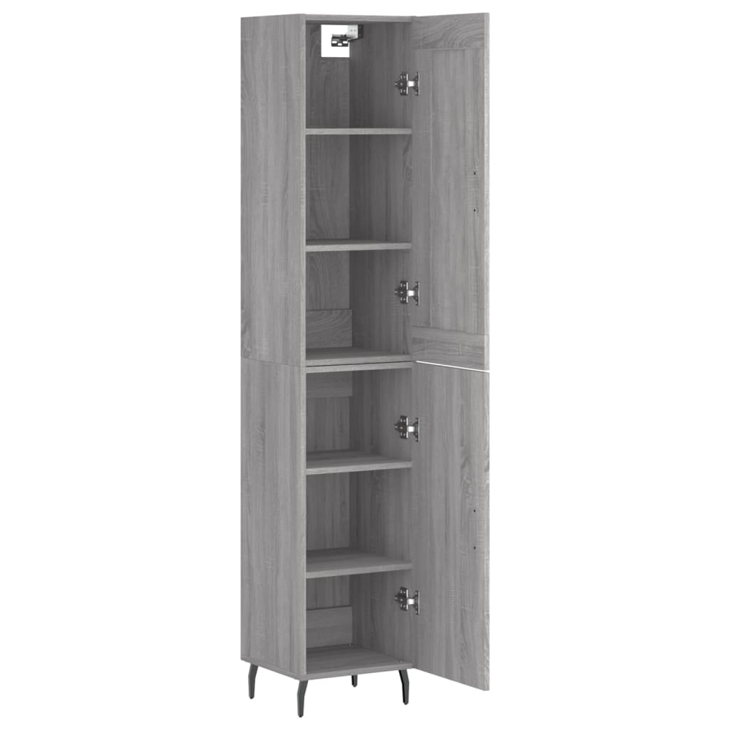 Credenza Grigio Sonoma 34,5x34x180 cm in Legno Multistrato - homemem39