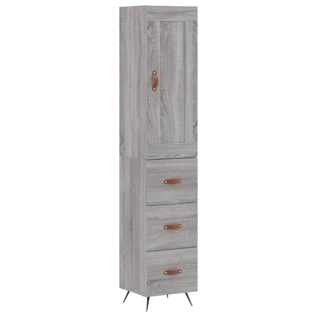 Credenza Grigio Sonoma 34,5x34x180 cm in Legno Multistrato - homemem39