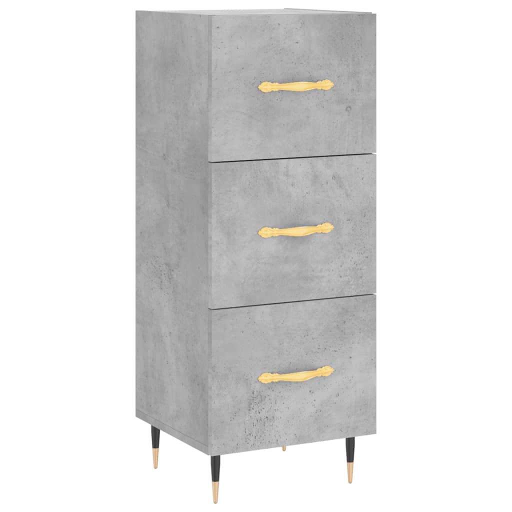 Credenza Grigio Cemento 34,5x34x180 cm in Legno Multistrato - homemem39