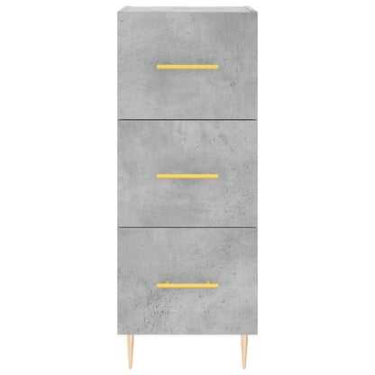 Credenza Grigio Cemento 34,5x34x180 cm in Legno Multistrato - homemem39