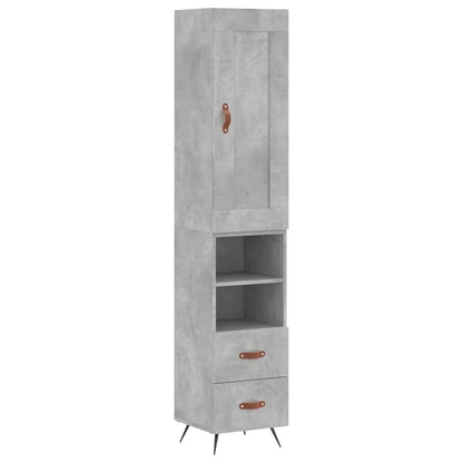 Credenza Grigio Cemento 34,5x34x180 cm in Legno Multistrato - homemem39