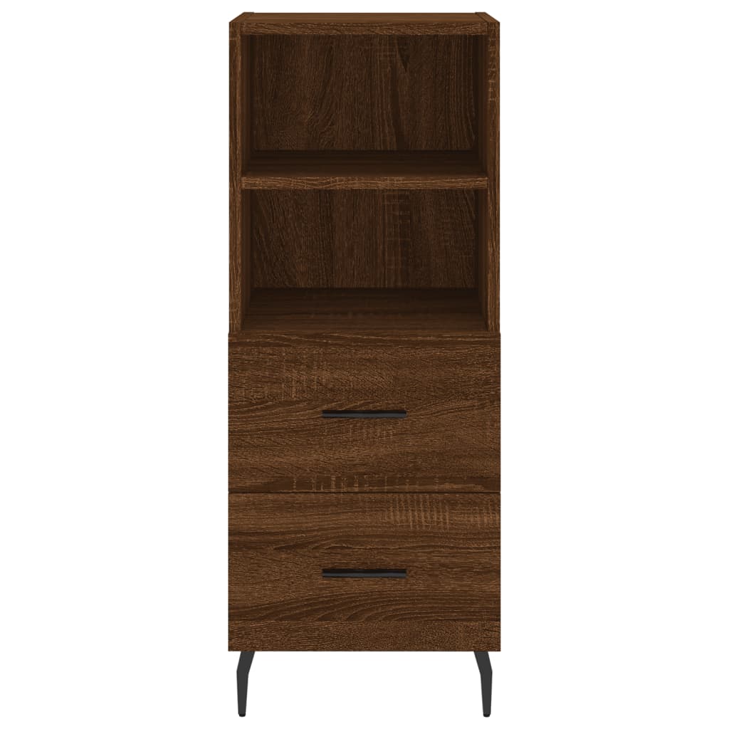 Credenza Rovere Marrone 34,5x34x180 cm in Legno Multistrato - homemem39