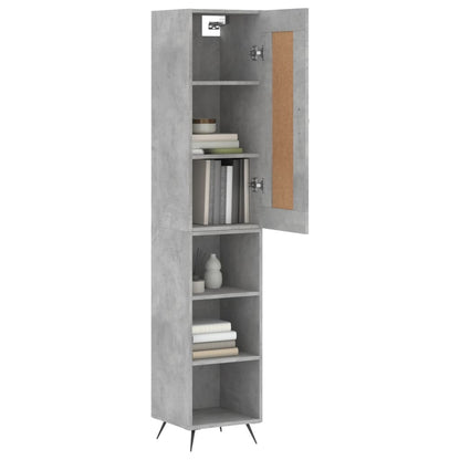 Credenza Grigio Cemento 34,5x34x180 cm in Legno Multistrato - homemem39