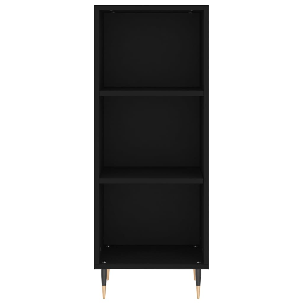 Credenza Nera 34,5x34x180 cm in Legno Multistrato - homemem39