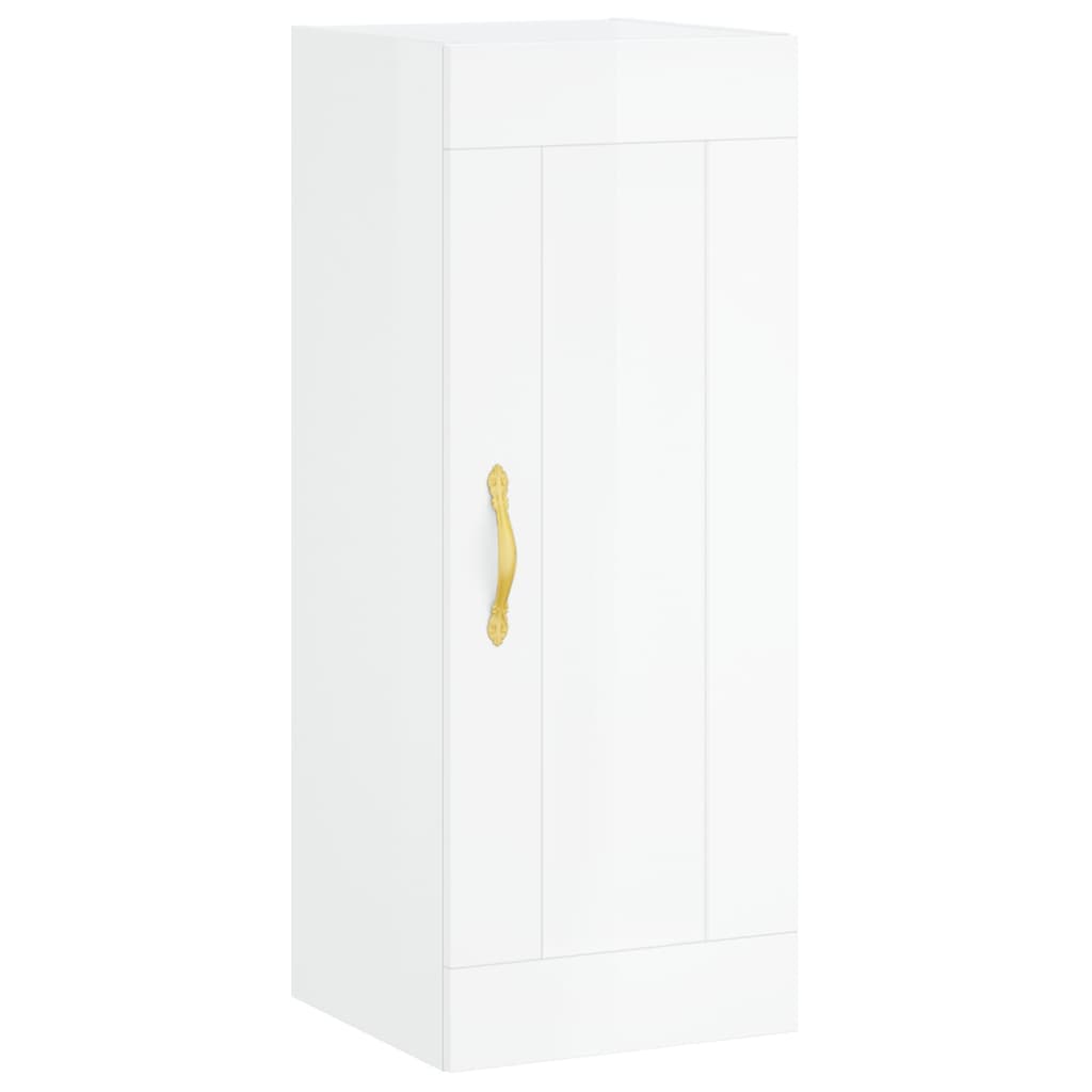 Credenza 34,5x34x180 cm in Legno Multistrato Bianco Lucido - homemem39