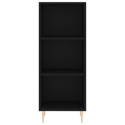 Credenza Nera 34,5x34x180 cm in Legno Multistrato - homemem39