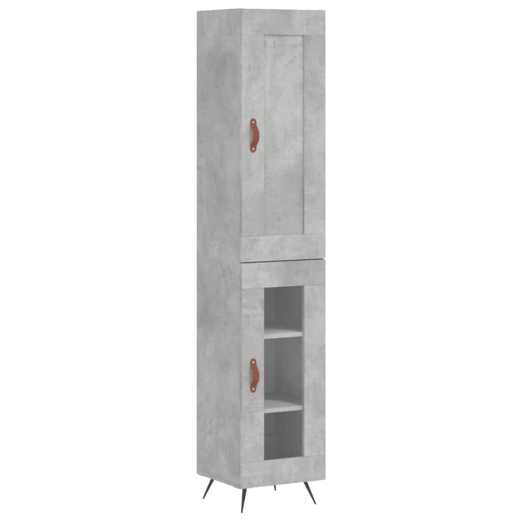 Credenza Grigio Cemento 34,5x34x180 cm in Legno Multistrato - homemem39