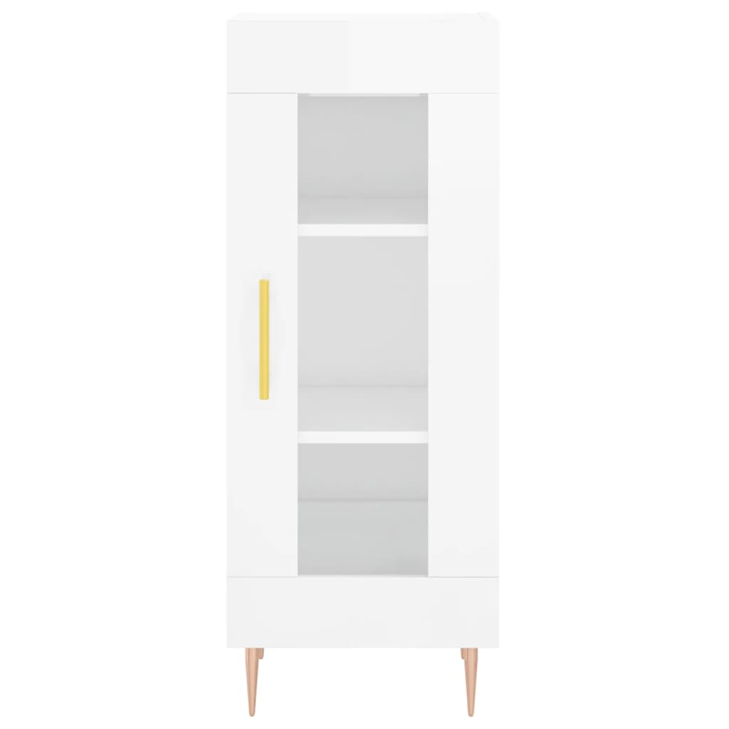 Credenza 34,5x34x180 cm in Legno Multistrato Bianco Lucido - homemem39