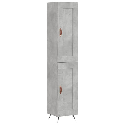 Credenza Grigio Cemento 34,5x34x180 cm in Legno Multistrato - homemem39