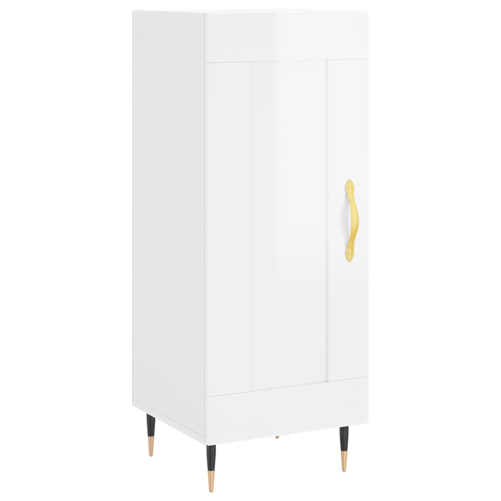 Credenza 34,5x34x180 cm in Legno Multistrato Bianco Lucido - homemem39