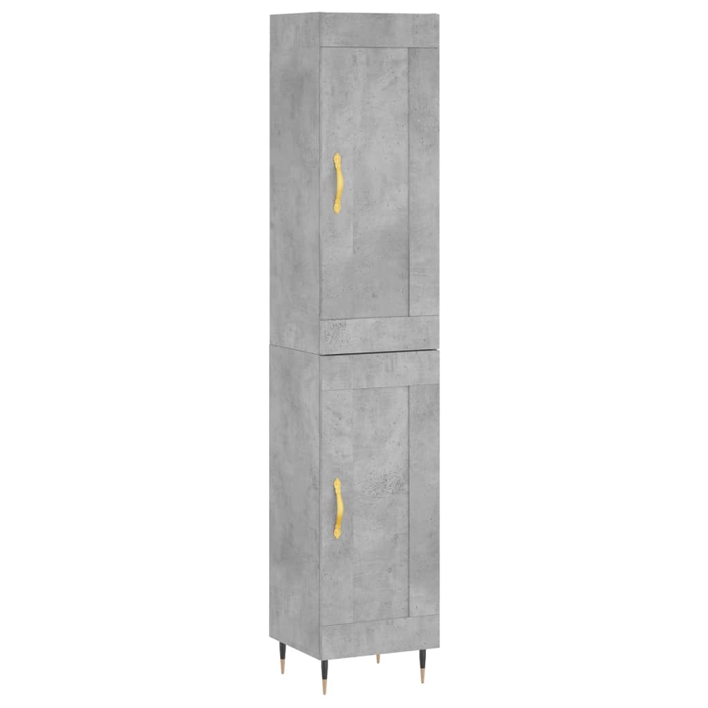 Credenza Grigio Cemento 34,5x34x180 cm in Legno Multistrato - homemem39