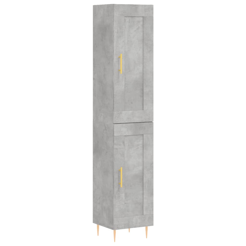 Credenza Grigio Cemento 34,5x34x180 cm in Legno Multistrato - homemem39