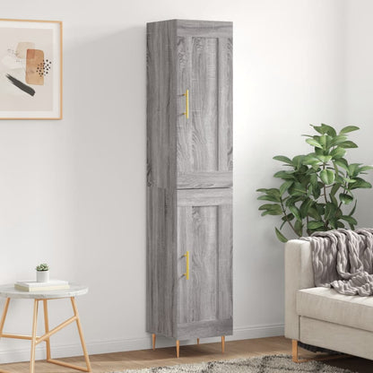 Credenza Grigio Sonoma 34,5x34x180 cm in Legno Multistrato - homemem39