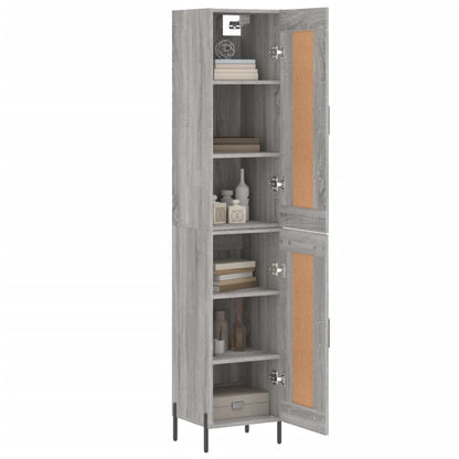 Credenza Grigio Sonoma 34,5x34x180 cm in Legno Multistrato - homemem39