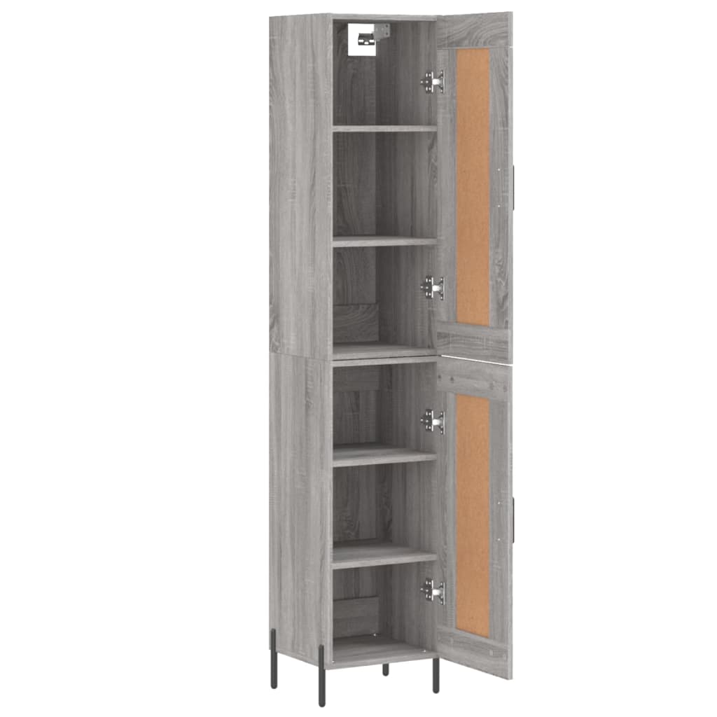 Credenza Grigio Sonoma 34,5x34x180 cm in Legno Multistrato - homemem39