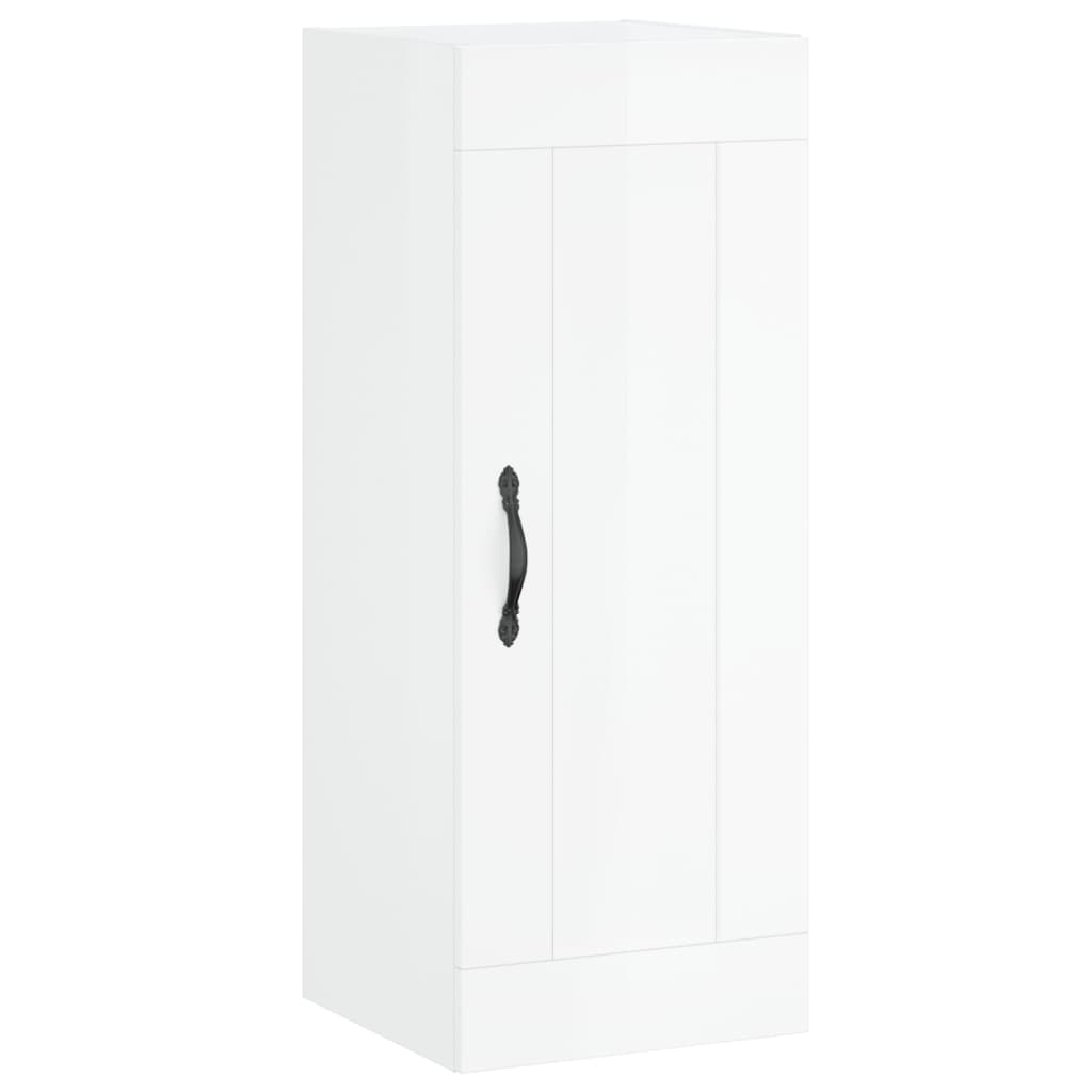 Credenza 34,5x34x180 cm in Legno Multistrato Bianco Lucido - homemem39