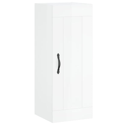 Credenza 34,5x34x180 cm in Legno Multistrato Bianco Lucido - homemem39