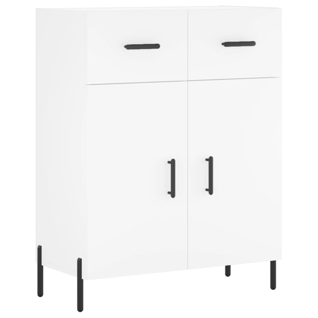 Credenza Bianca 69,5x34x180 cm in Legno Multistrato - homemem39