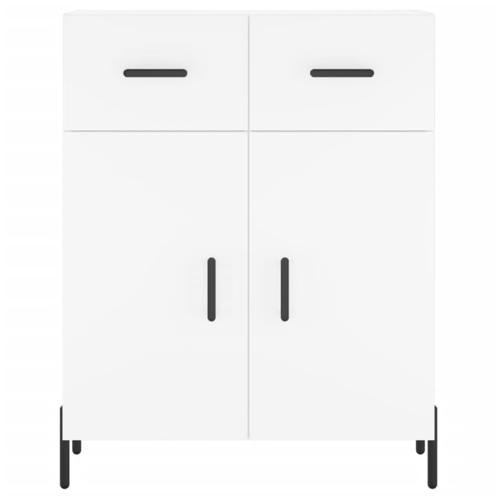 Credenza Bianca 69,5x34x180 cm in Legno Multistrato - homemem39