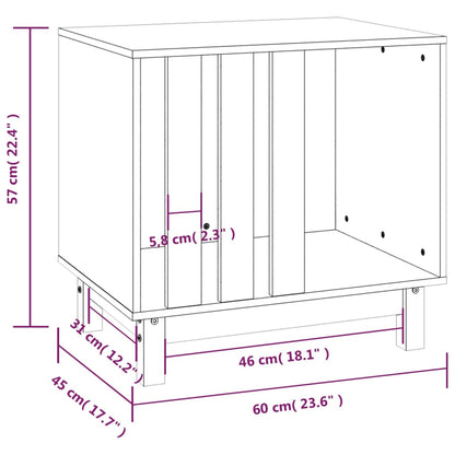 Casetta per Cani 60x45x57 cm in Legno Massello di Pino - homemem39