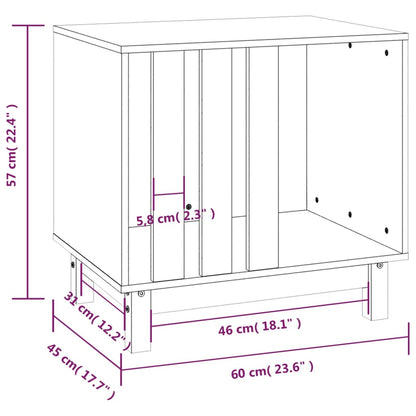 Casetta per Cani Miele 60x45x57 cm in Legno Massello di Pino - homemem39