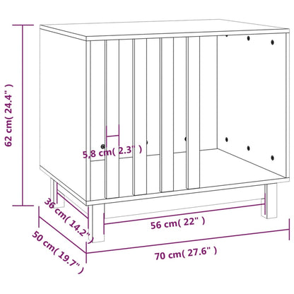 Casetta per Cani Miele 70x50x62 cm in Legno Massello di Pino - homemem39