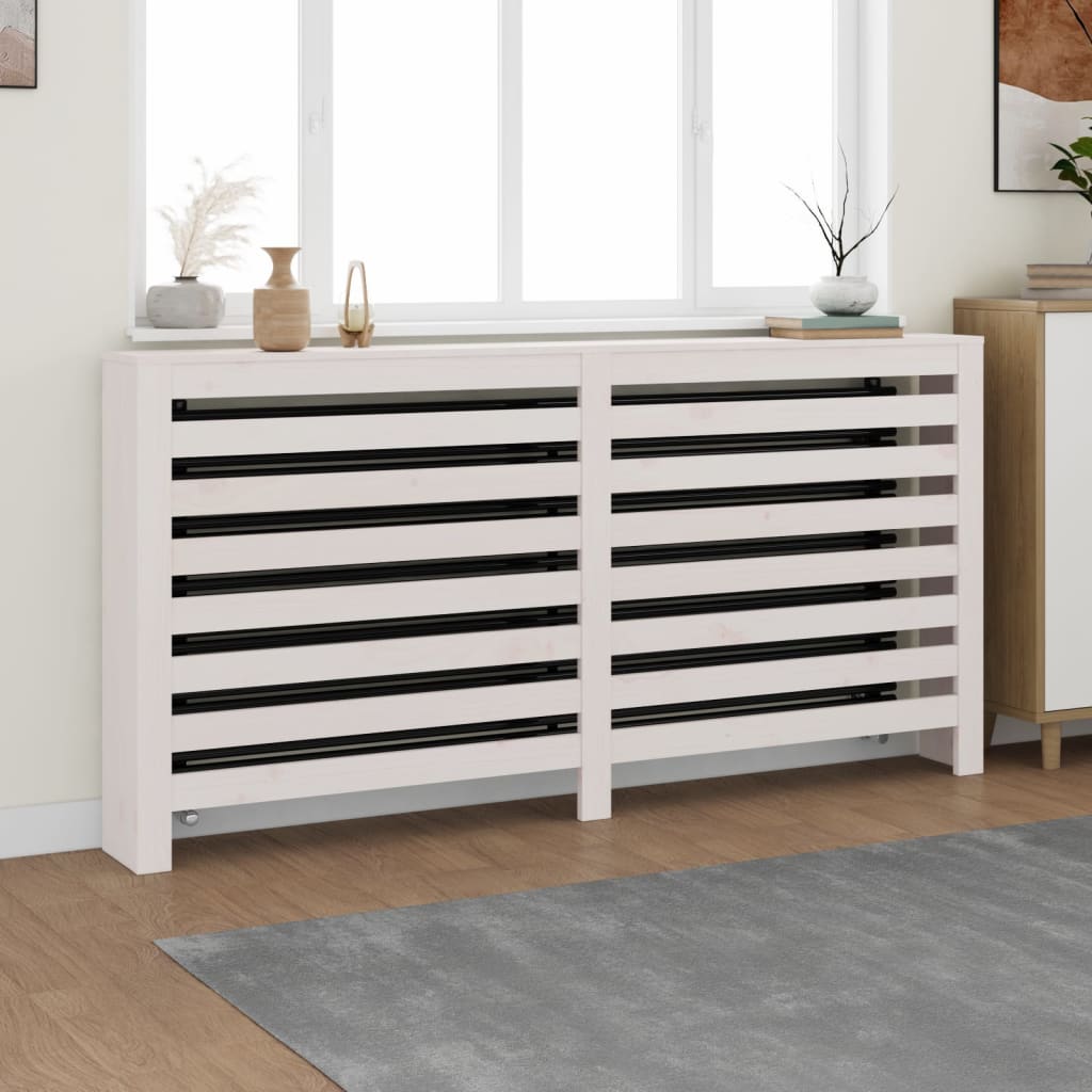 Copertura Termosifone Bianca 169x19x84 cm Legno Massello Pino - homemem39