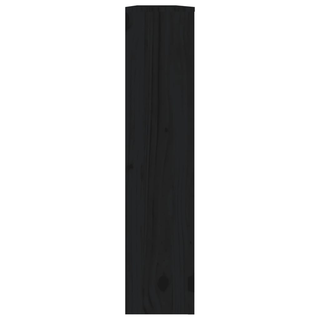 Copertura Termosifone Nera 169x19x84 cm Legno Massello di Pino - homemem39