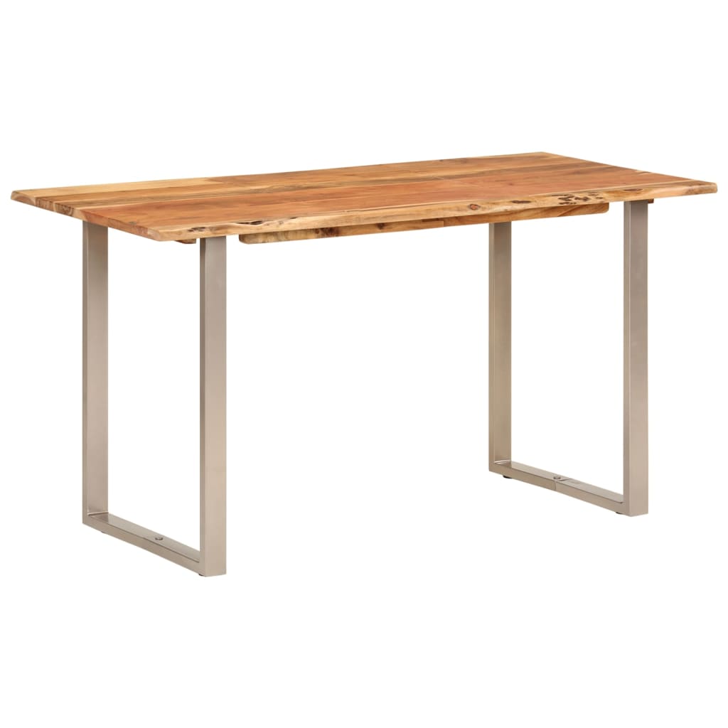 Tavolo da Pranzo 140x70x76 cm Legno Massello di Acacia - homemem39