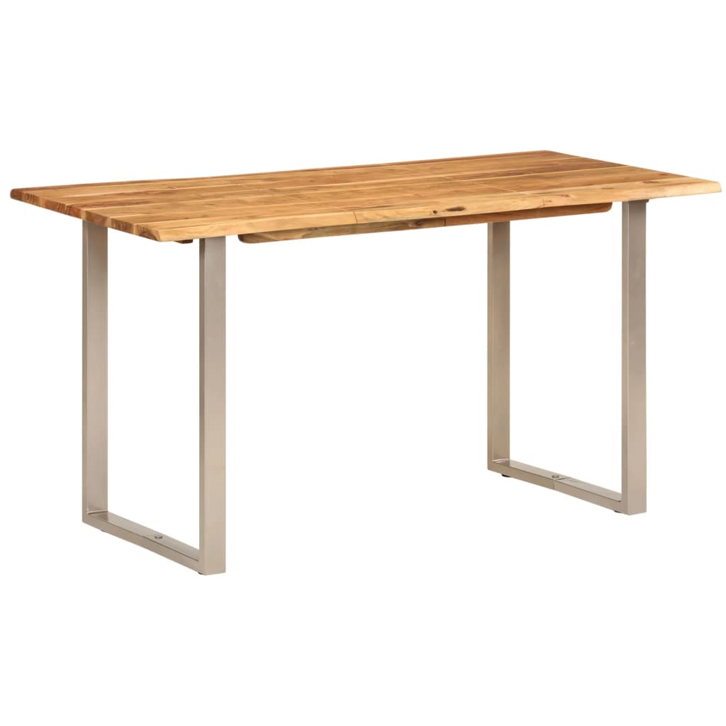 Tavolo da Pranzo 140x70x76 cm Legno Massello di Acacia - homemem39