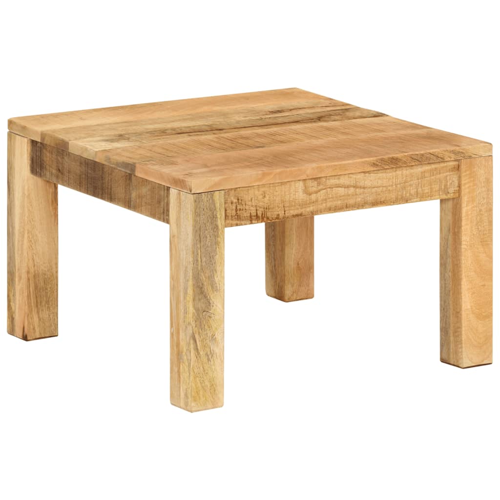 Tavolino da Salotto 55x55x35 cm in Legno Massello di Mango - homemem39