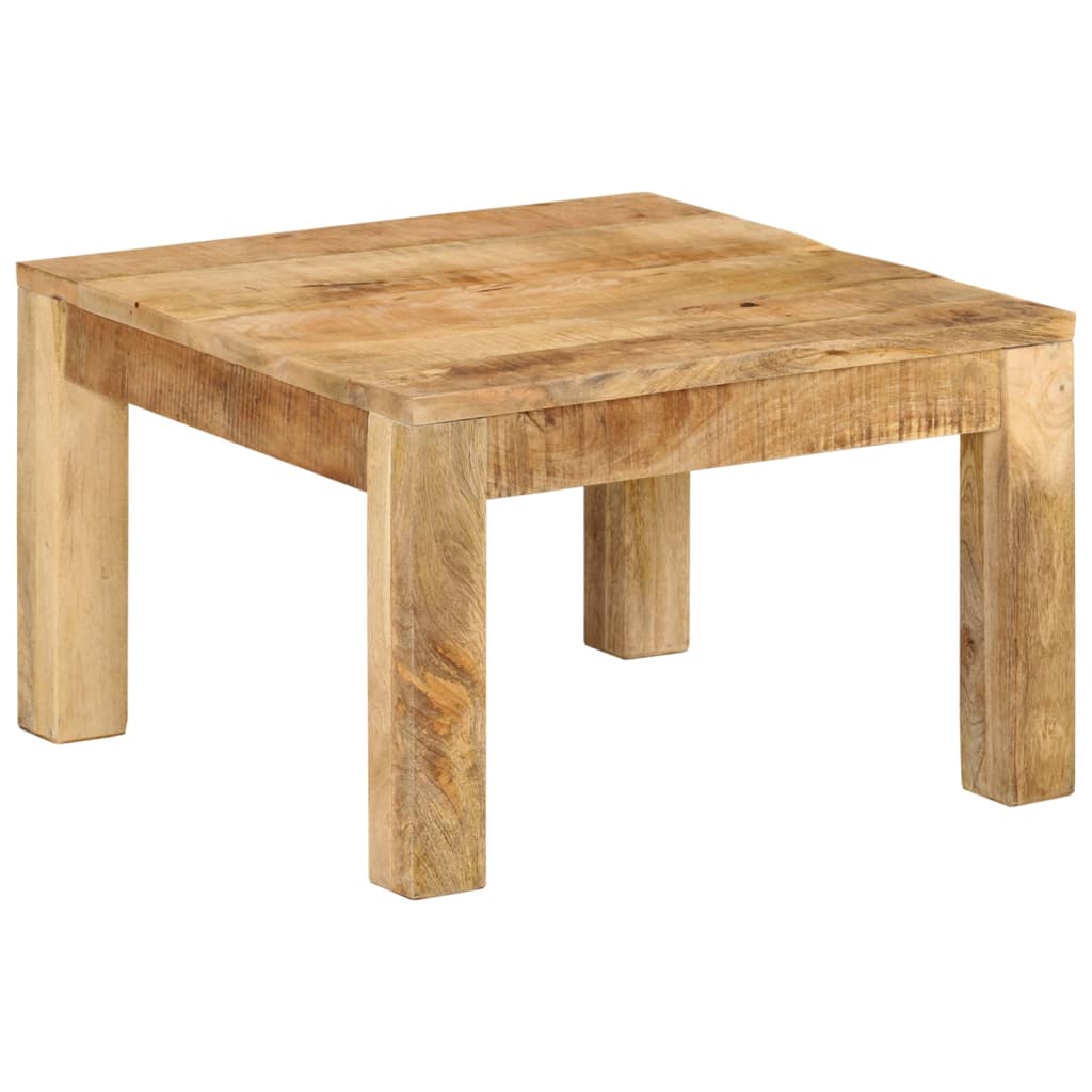 Tavolino da Salotto 55x55x35 cm in Legno Massello di Mango - homemem39