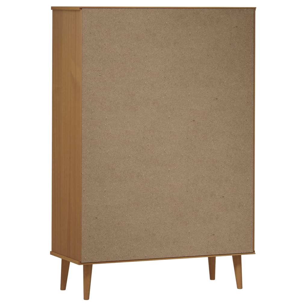 Libreria MOLDE Marrone 90x35x133,5 cm in Legno Massello di Pino - homemem39