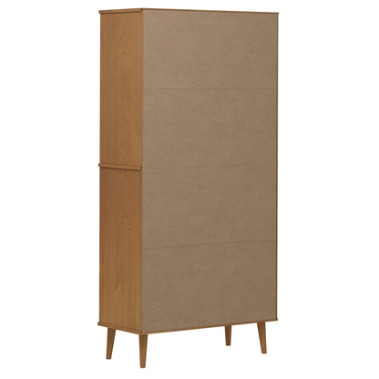 Libreria MOLDE Marrone 85x35x170,5 cm in Legno Massello di Pino - homemem39