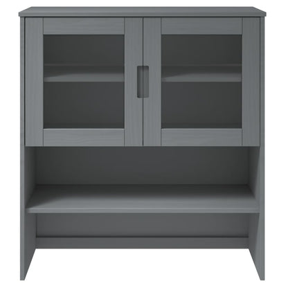 Piano Credenza MOLDE Grigio 90x35x100 cm Legno Massello di Pino - homemem39