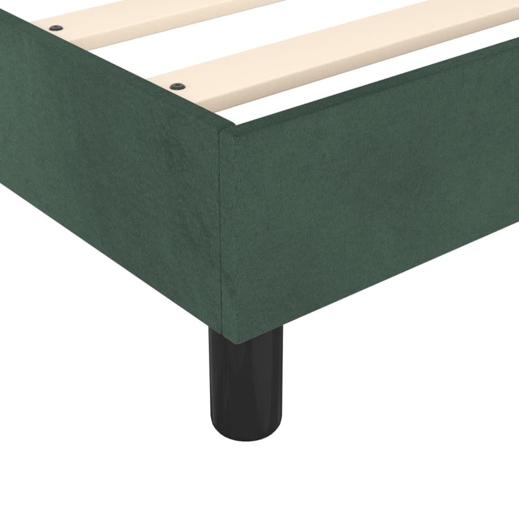 Giroletto a Molle con Materasso Verde Scuro 90x190 cm Velluto - homemem39