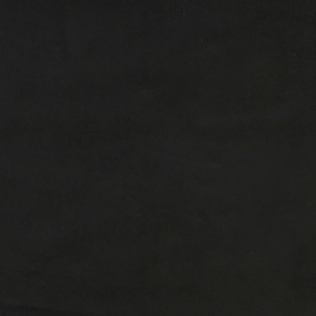 Giroletto a Molle con Materasso Nero 120x200 cm in Velluto - homemem39