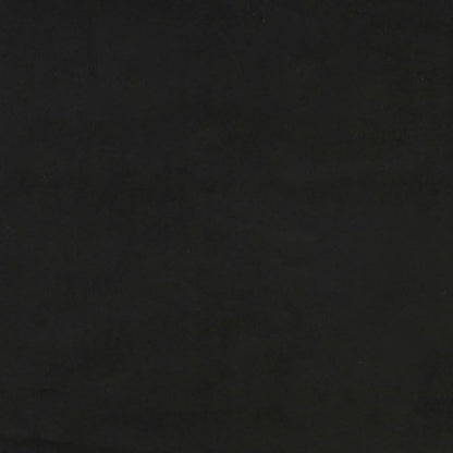 Giroletto a Molle con Materasso Nero 120x200 cm in Velluto - homemem39