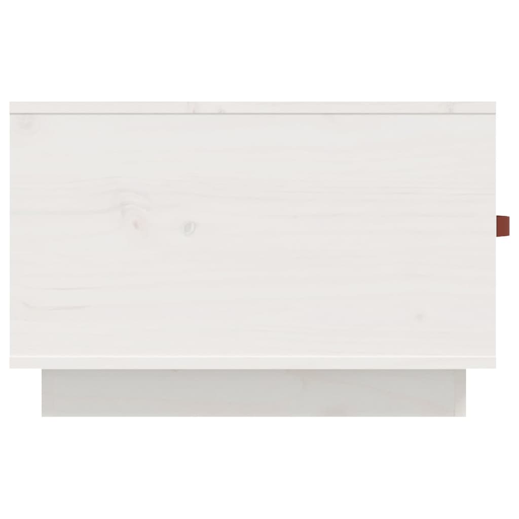 Tavolino da Salotto Bianco 60x53x35 cm Legno Massello di Pino - homemem39