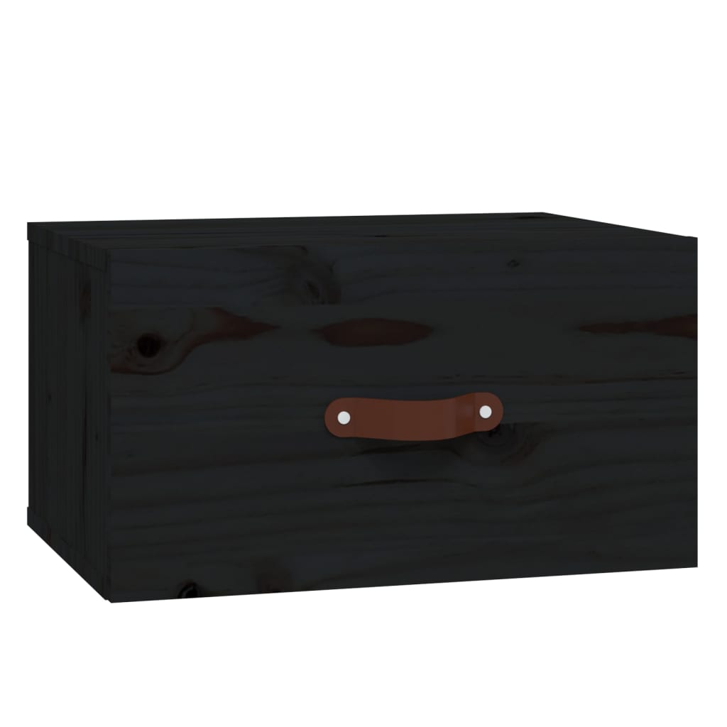 Comodino a Muro Nero 40x29,5x22 cm - homemem39