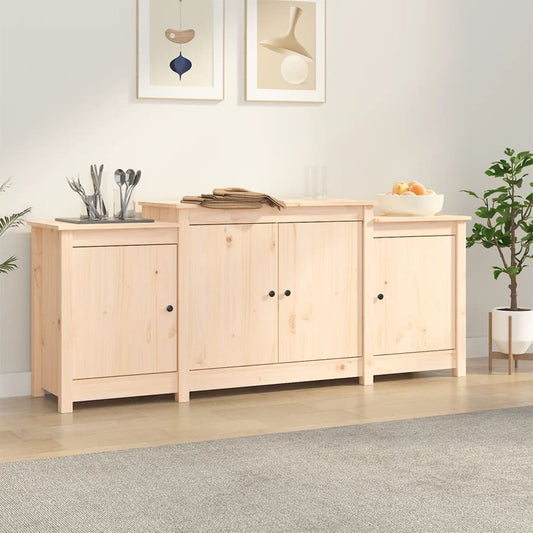 Credenza 164x37x68cm in Legno Massello di Pino - homemem39