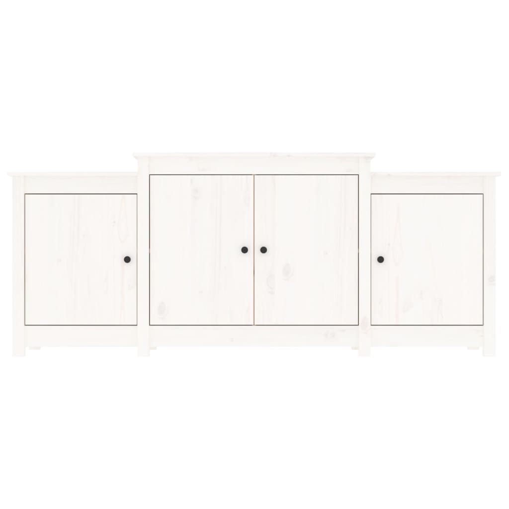 Credenza Bianca 164x37x68 cm in Legno Massello di Pino - homemem39