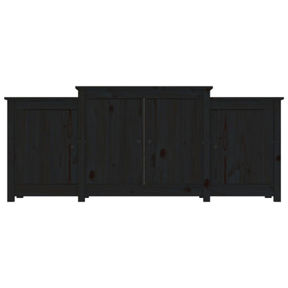 Credenza Nera 164x37x68 cm in Legno Massello di Pino - homemem39