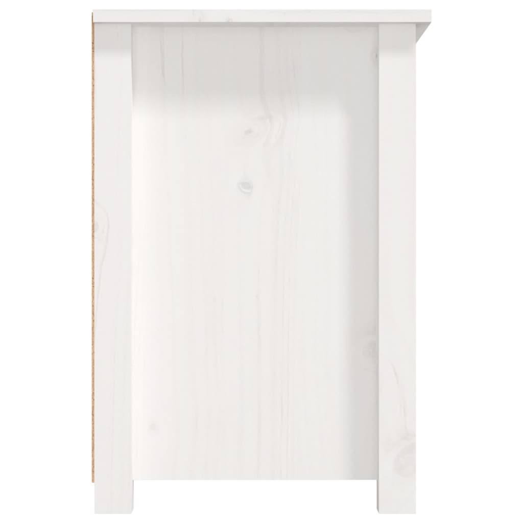 Mobile Porta TV Bianco 79x35x52 cm in Legno Massello di Pino - homemem39