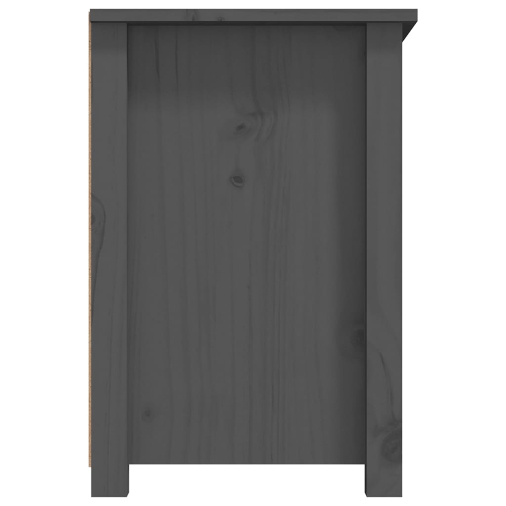 Mobile Porta TV Grigio 79x35x52 cm in Legno Massello di Pino - homemem39