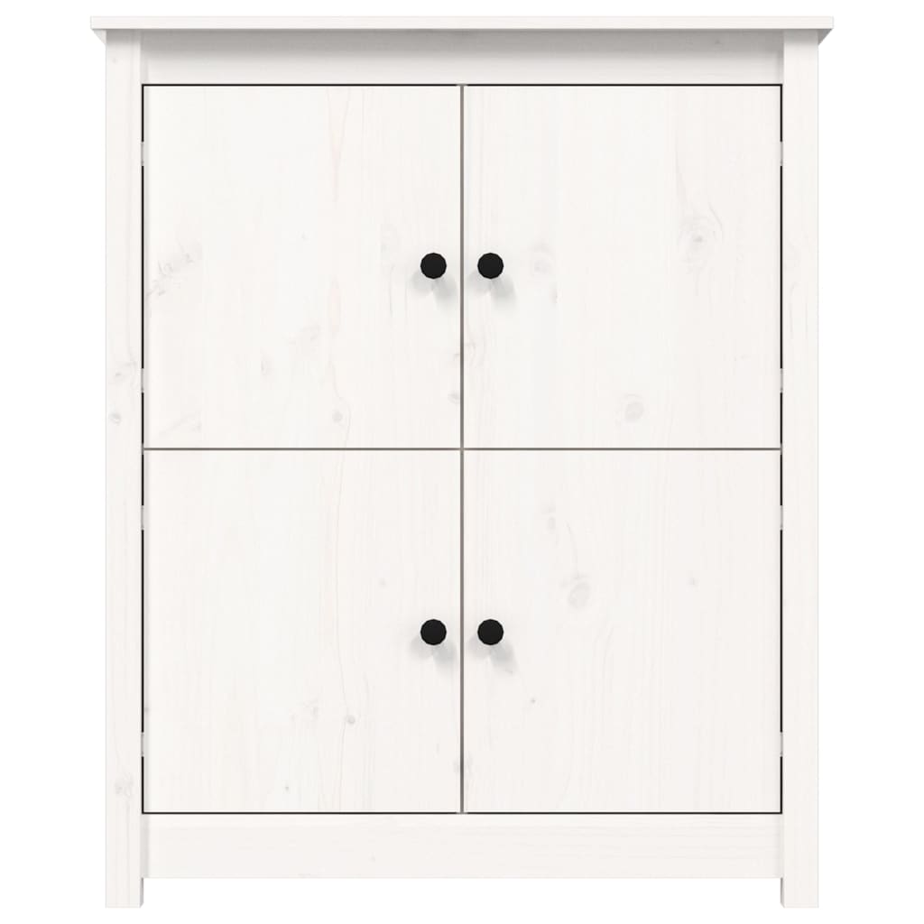 Credenza Bianca 83x41,5x100 cm in Legno Massello di Pino - homemem39