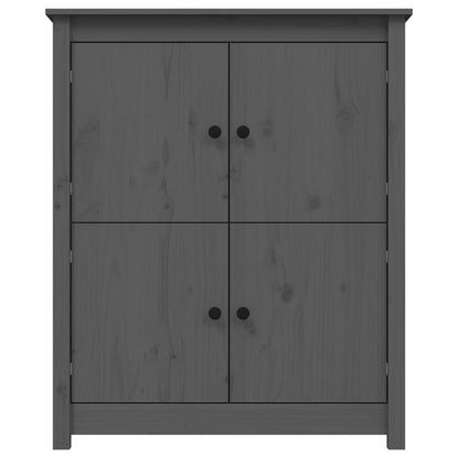 Credenza Grigia 83x41,5x100 cm in Legno Massello di Pino - homemem39