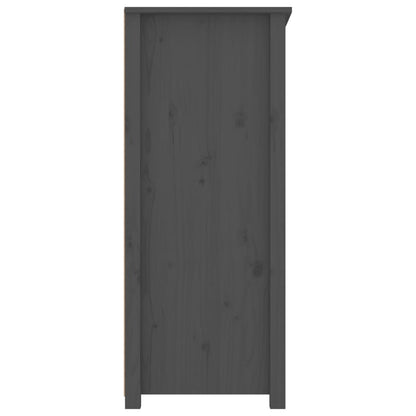 Credenza Grigia 83x41,5x100 cm in Legno Massello di Pino - homemem39