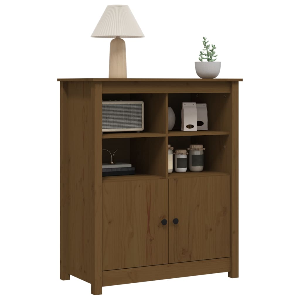 Credenza Miele 83x41,5x100 cm in Legno Massello di Pino - homemem39